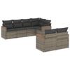VidaXL Salon de Jardin avec Coussins 7 pcs, Canapés de Terrasse, Ensemble de Meubles de Patio, Mobilier d'Extérieur, Gris 3226144