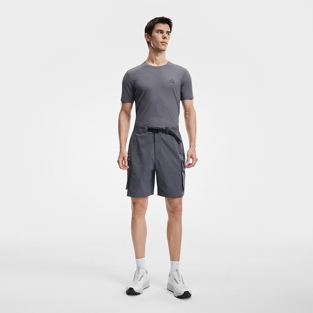 FILA Explore Classic Outdoor Casual Sports Versatile Comfortable Loose Woven Cargo Shorts Men shorts Dark-Gray A11M627803FDY