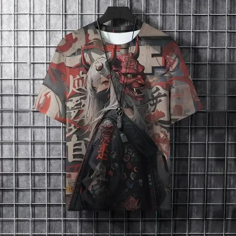 New Hot-selling Men and Women Summer Fashion Graffiti Figure Pattern 3D Printing T-shirt Personalized Round Neck T-shirt