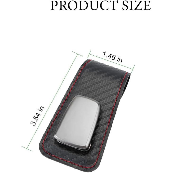Car Sunglass Holders, 2PCS Leather Vehicle Sun Visor Eyeglasses Hanger Clip, One Handed Operation Automotive Interior Glasses Ticket Storage Clamp