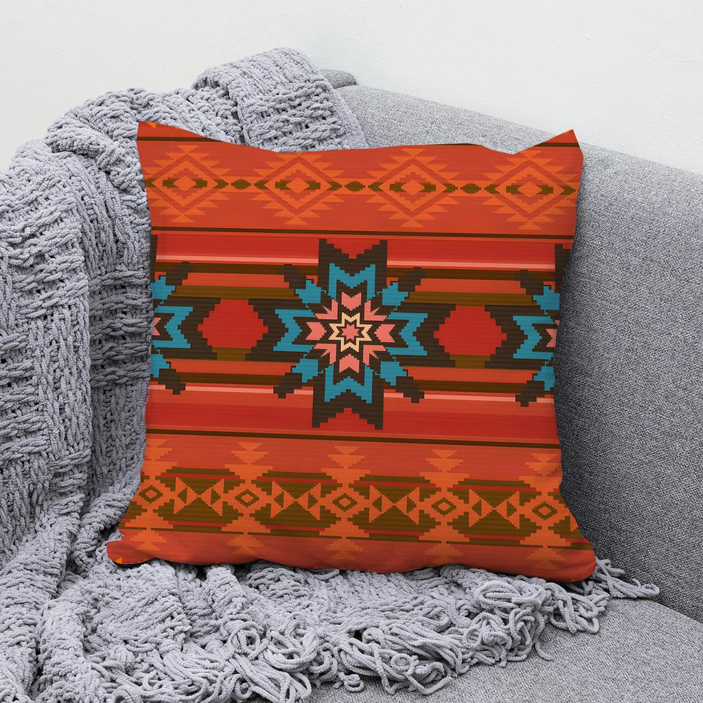 Home Decor Bohemian Pattern Geometric Pillow Covers Pattern Cushion Cover Suitable for Sofa Bedroom Car Pillow Cover