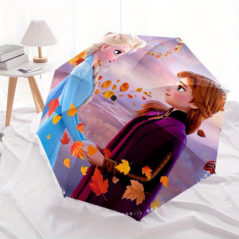 

Disney Elsa,Anna,Autumn Manual Opening and Closing Umbrella - 8-Rib Reinforced Folding Design, Lightweight and Portable, Suitable for Daily