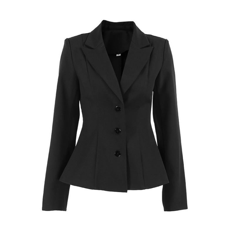 Womens Tailored Waist Blazer Solid Color Long Sleeve Office Work Jacket Slim Fit Elegant Suit Commute