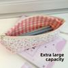 Canvas Floral Pen Case For Girls With Large Capacity And Cute Design For School And Office Use