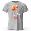 Fresh Cocktail Pure Cotton Tshirt Summer New Style Mens Leisure and Entertainment Printed Tshirt Large Loose Sports Top