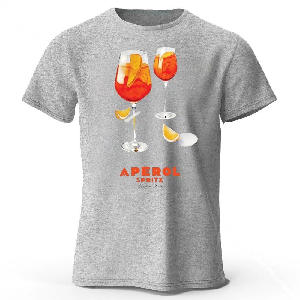 Fresh Cocktail Pure Cotton Tshirt Summer New Style Mens Leisure and Entertainment Printed Tshirt Large Loose Sports Top