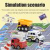 Spielzeugautos mit Spielmatte Stadtfahrzeug-Set Legierung Mini Rückziehfahrzeug Spielzeug Polizeiautos Feuerwehrautos