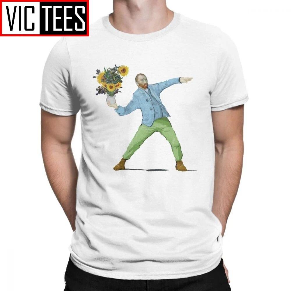

Футболки унисекс Ван Гог, винтажные хлопковые футболки Ван Гога, Camiseta, портрет Винсента, культура, подсолнухи, художественная футболка, новинка