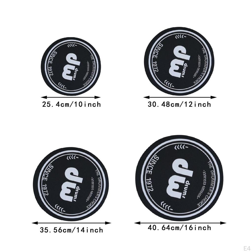 10 12 14 16 Inch Drum Mute Pads, Set of Practice Pads for Cymbals And Drums
