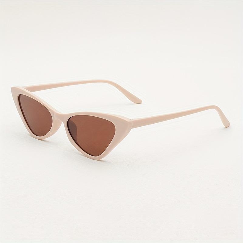 

Retro cat eye sunglasses small frame retro sunglasses UV400 protective glasses fashion trend street accessories бежевый
