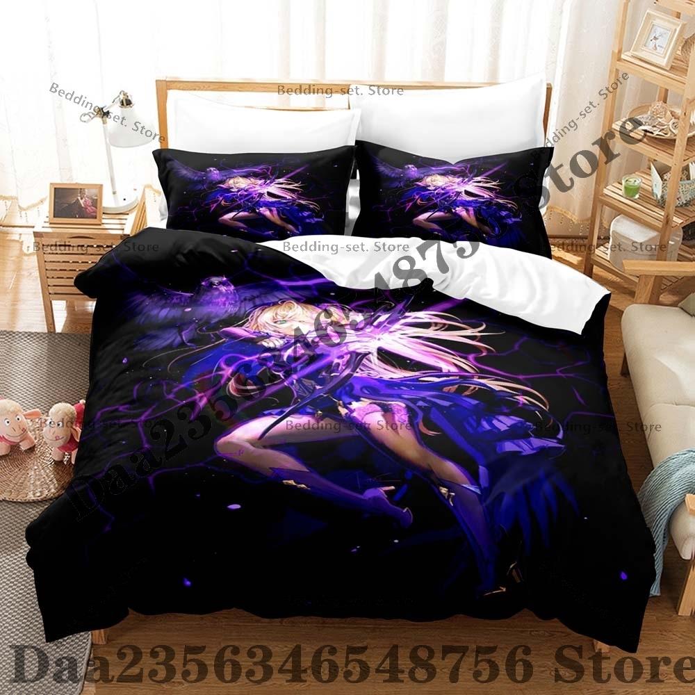 Anime Fischl 3Pcs Bedding Set 3D Print Duvet Cover Pillowcase Soft Bed Linen Single Twin Queen King Size Home Textile