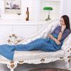 Flannel Grey Blanket Mermaid Sofa Knitted Woolen Blanket Adult Blanket Nap Office Girls' Mermaid Sleeping Bag Air Conditioning Blankets