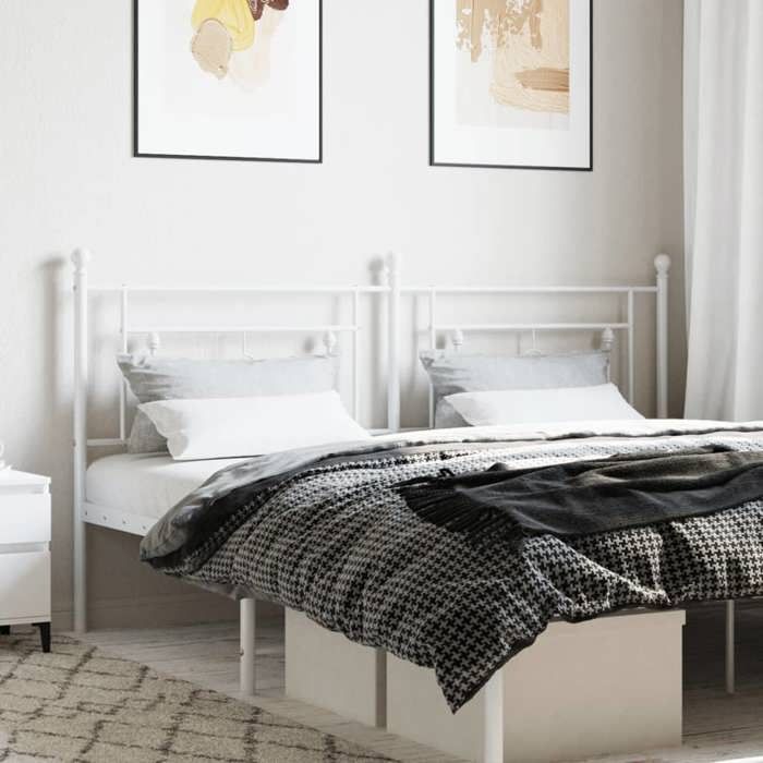 VidaXL White Metal Headboard 180 Cm 374424