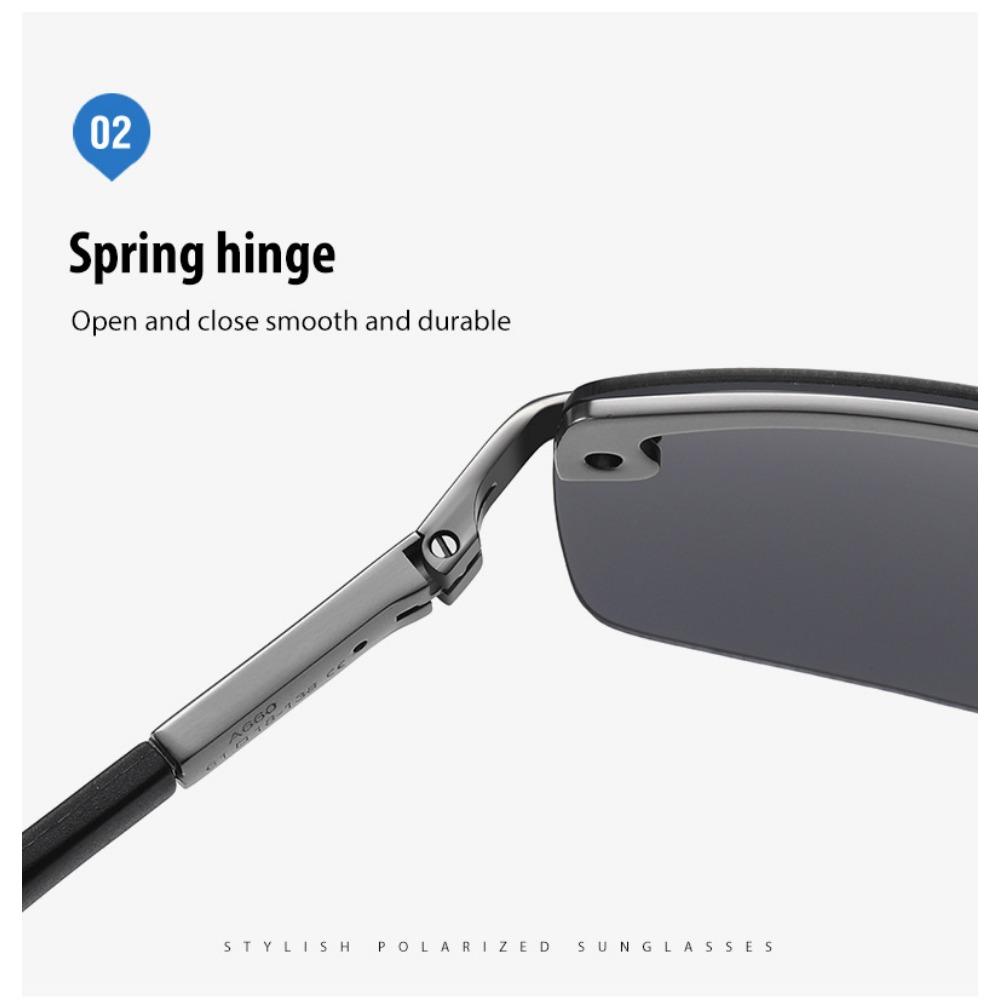 aoron Men's Driving Sunglasses Metal Polarized UV Protection Sunglasses