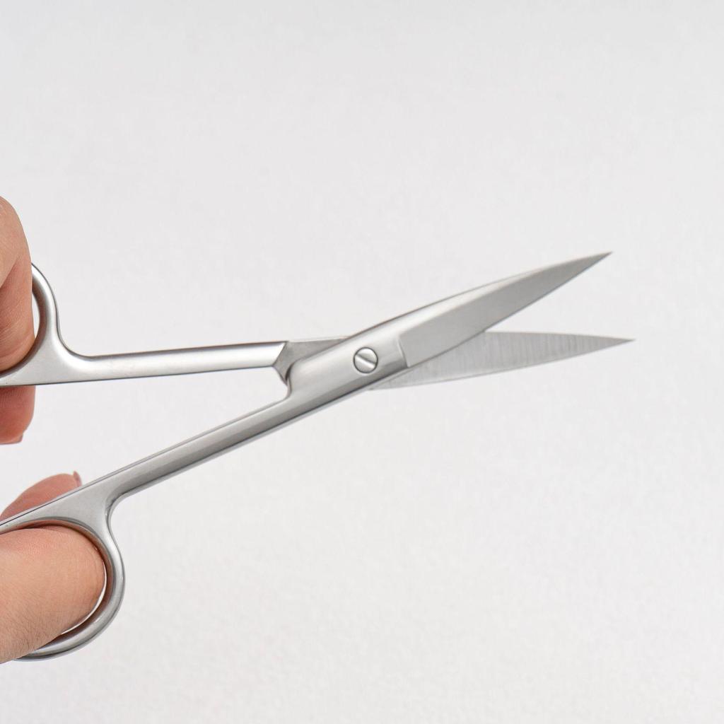 14cm Stainless Steel Curved & Straight Thickened Scissors for Lab, Beauty, Suture, and Gauze