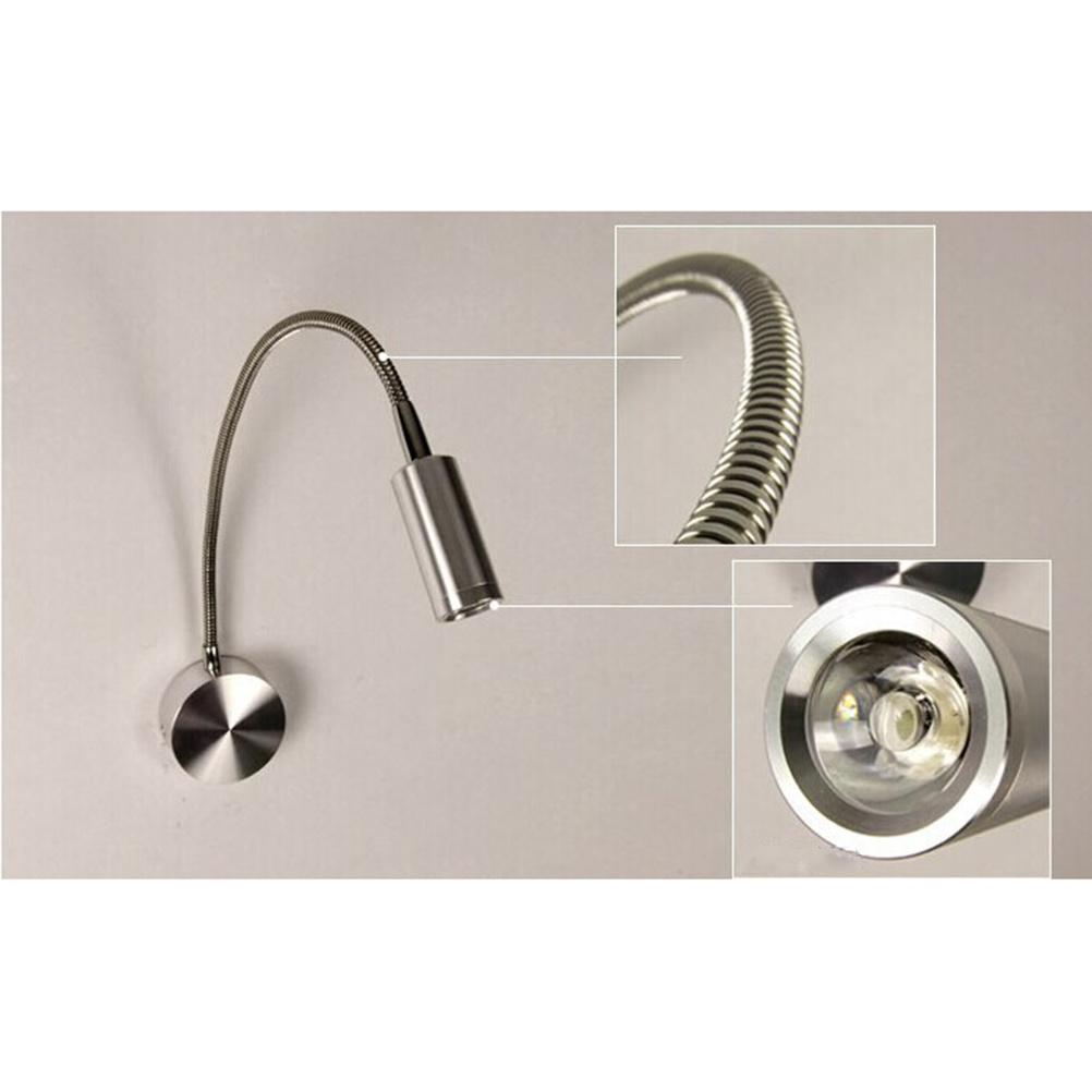 360-Grad-Drehbare LED-Wandleuchte 3W 200Lm Warmweiß Aluminium Flexibler Arm Lampe Schlafzimmer Arbeitsplatz Schreibtisch Heimdekoration Licht