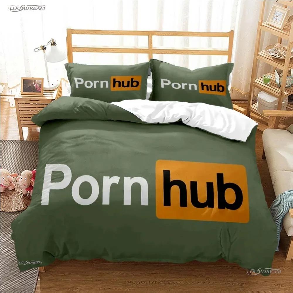P-Porn H-hub Fashion Tread Σετ κρεβατιού Παπλωματοθήκη για όλες τις εποχές Μαλακή παπλωματοθήκη και μαξιλαροθήκη για εφήβους Μονόκλινο/Δίκλινο/Queen/King King
