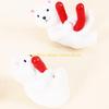 92MF 3Pcs Sweet Love Heart White Bear Ornaments Miniature Figurines Resins Animal Decors for Weddings Party Decorations