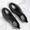 Leather Shoes Men's 2024 British Business Dress Men's Leather Shoes Casual Height Increase 8CM Wedding Groom Shoes