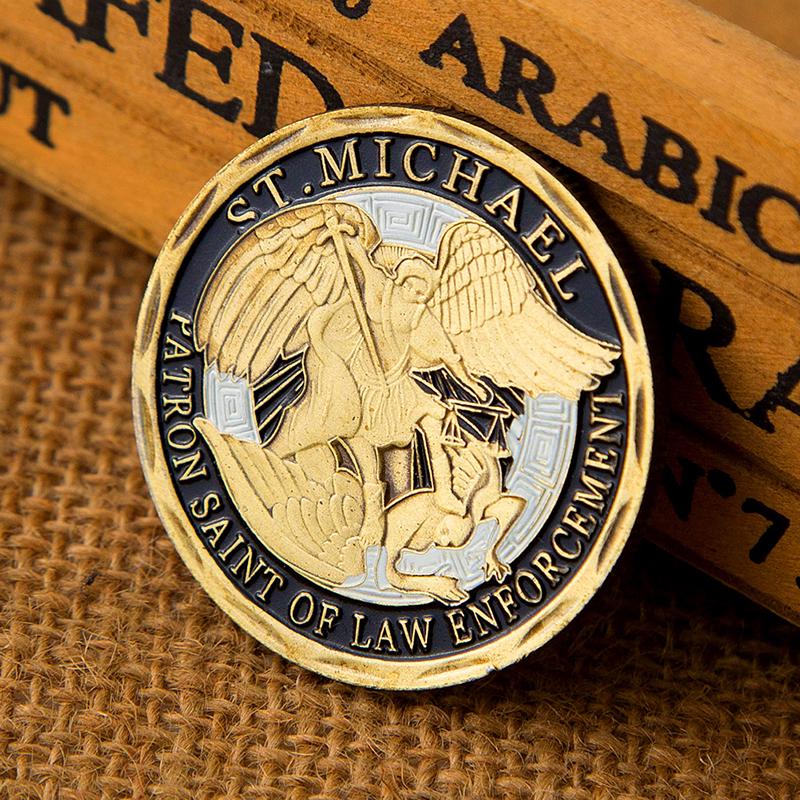 Odznaka Policjanta Świętego Michała Patron Święty Pamiątkowy Challenge Coin