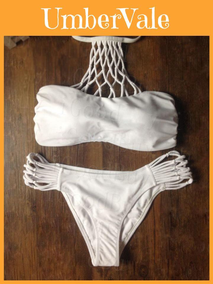 Premium Quality Summer Women Sexy Swimwear Crochet Crop Bikini With Padded Design