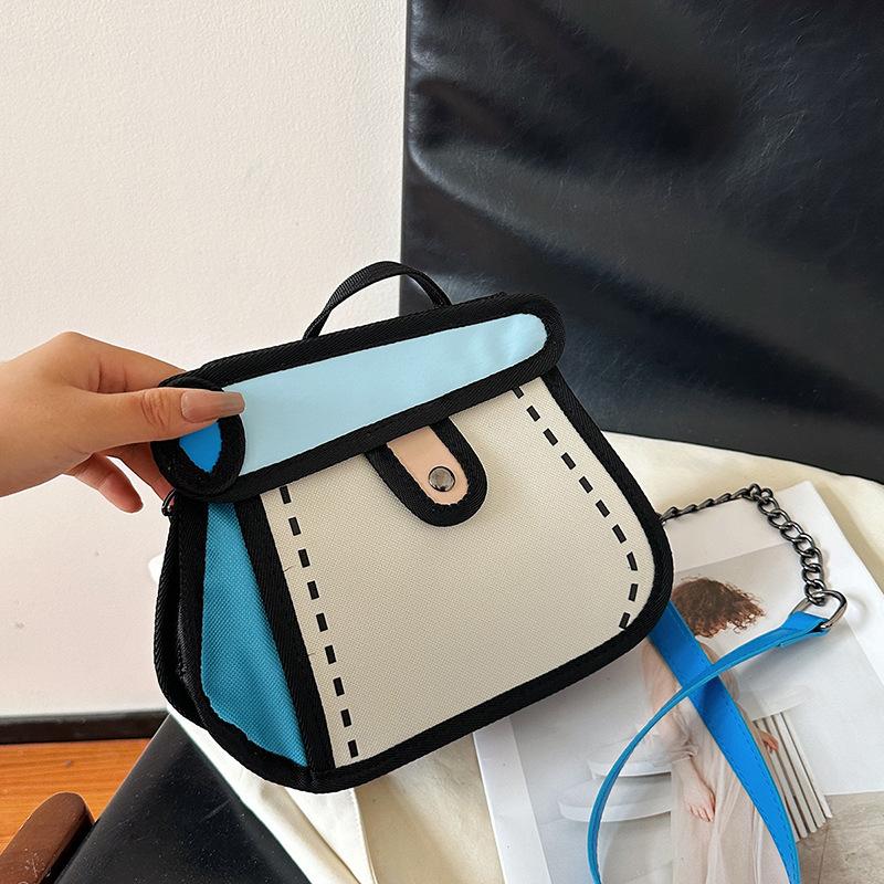 Women's Carto Niche Small Square Bag 2026 Summer New Style Shoulder Bump Bag Commuting Crossbody with Lg Chain