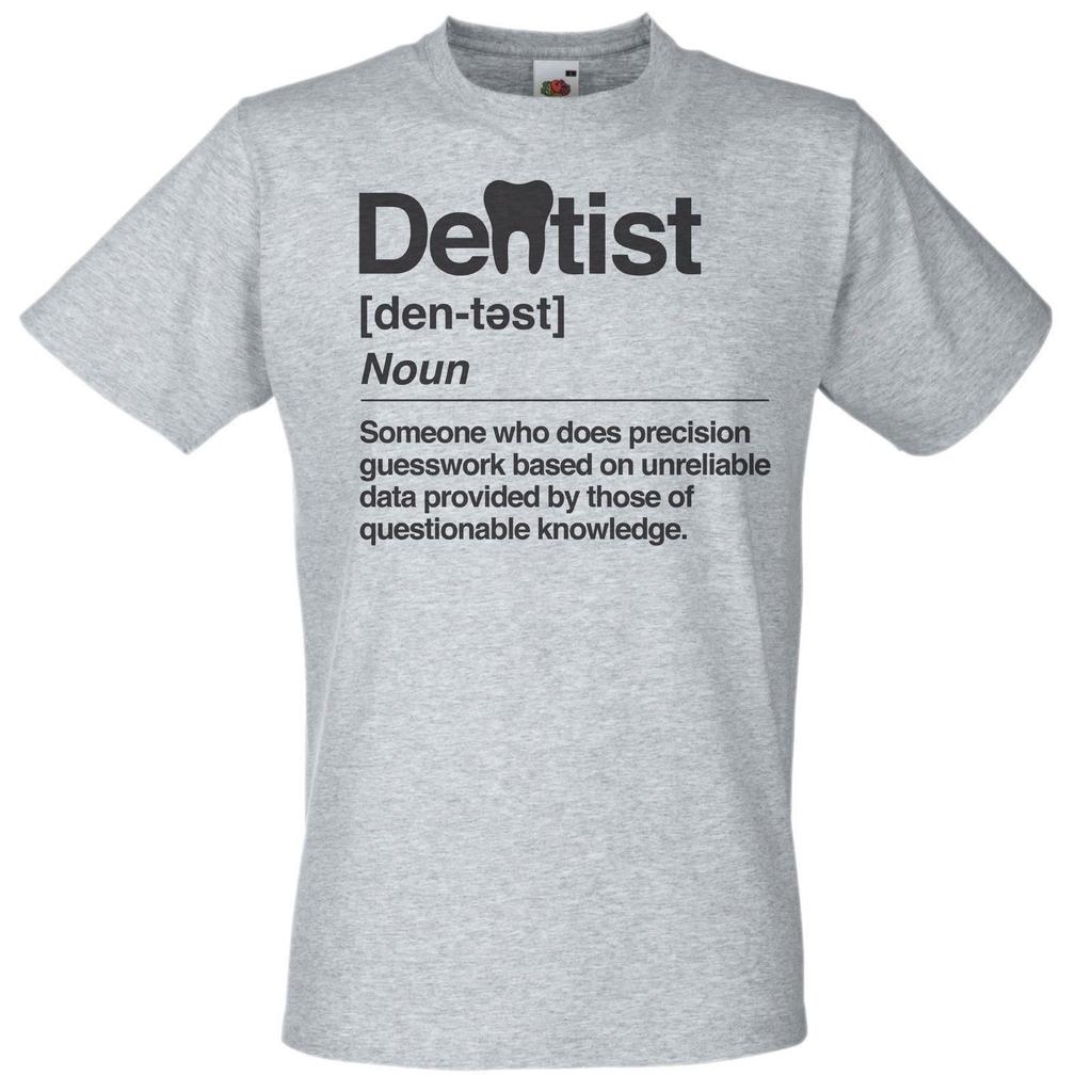 Adults Dentist Defined Dental Surgeon Funny Profession Unisex Grey TShirt