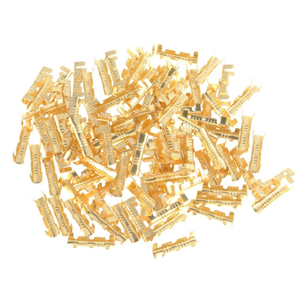 100 PCS Non-Insulated Crimp Terminals Brass Wire Connector U-Shaped Terminal  Electricity