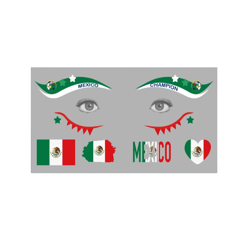 Multi Flag Color Stickers Sports Fans Party Party Temporary Stickers For Face