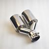 Dual Exhaust Tip 2.5 Inch Inlet To 3.5" Outlet 10" Length Exhaust Tailpipe Tip, 304 Stainless Steel Double Layer Staggered