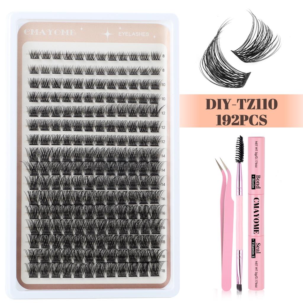 Diy Segmented Single Tuft Of False Eyelashes 8-18Mm Eyelashes Dd Curl Dense Curl