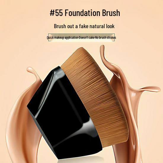Magic Foundation Brush Set: No. 55 Seamless Petal Design, Non-Absorbent, Portable Makeup Brushes for Flawless Application
