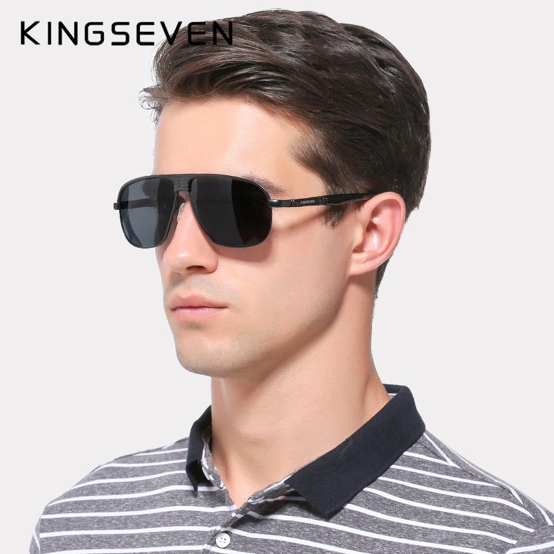 Buy KINGSEVEN Retro Unisex Aluminum Magnesium Mens Sunglasses Polarized