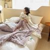 Nuovo Stile Coperta in Velluto con Pelliccia di Coniglio Peluche per Divano o Ufficio