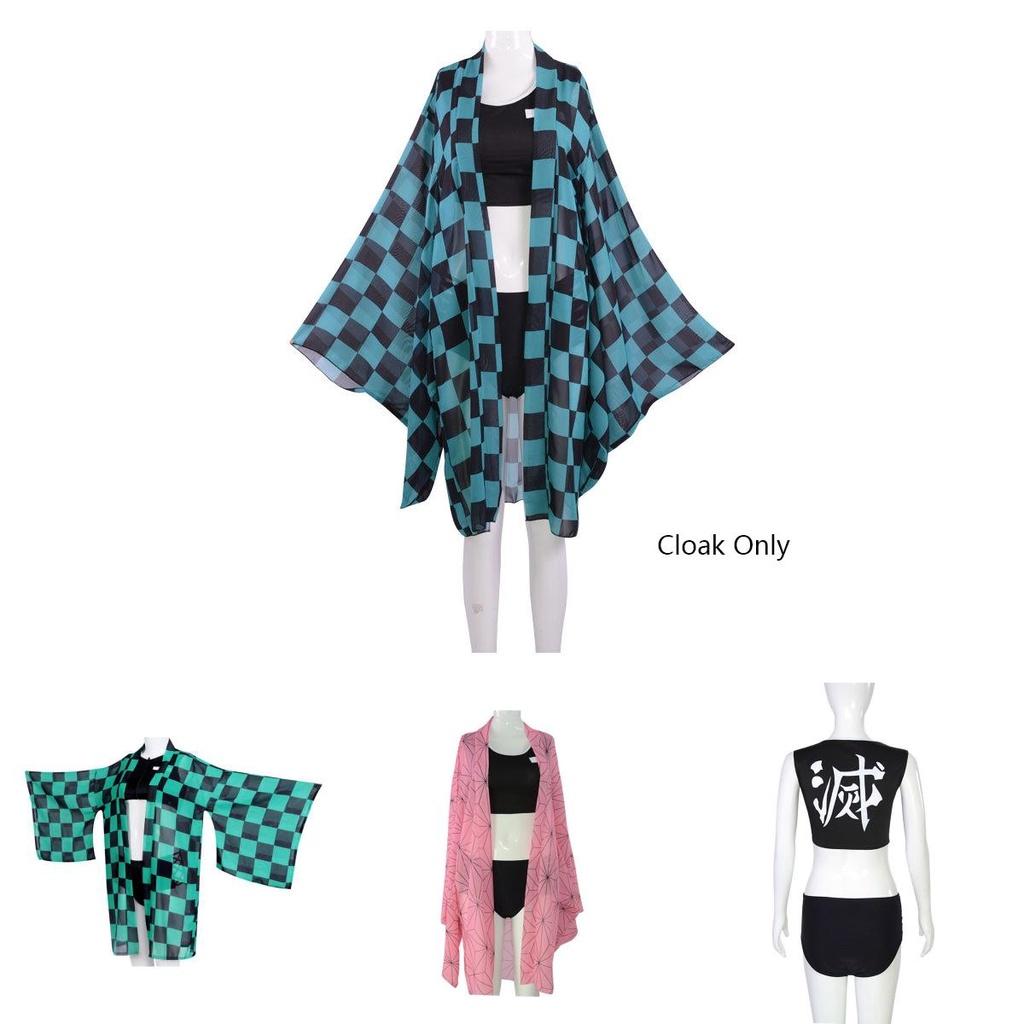 Adorable Demon Slayer Kimetsu No Yaiba Beach Cosplay Bikini Swimsuit Set Featuring Shinobu Kocho