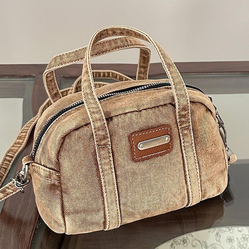Denim old European and American casual handbag 2025 autumn new Hong Kong style popular trend single shoulder messenger women's bag