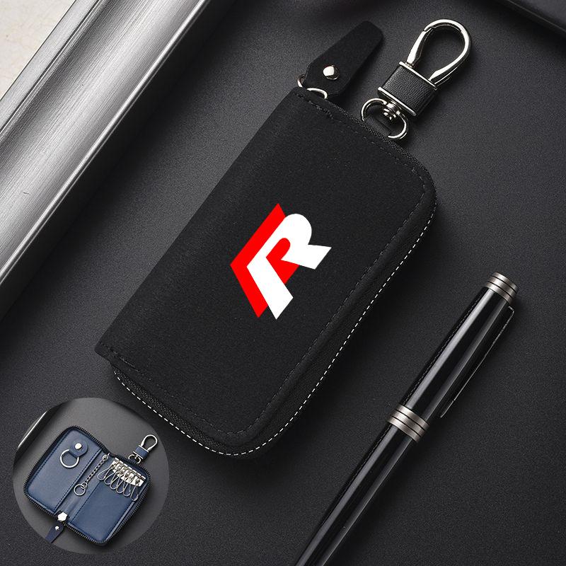 Suede Car Key Storage Bag Portable Card Coin Wallet Keychain For Volkswagen VW Golf Tiguan Jetta Passat Polo Touran GTD Scirocco zr4