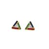 Personalized Triangular Full Drill Stud Earrings Design