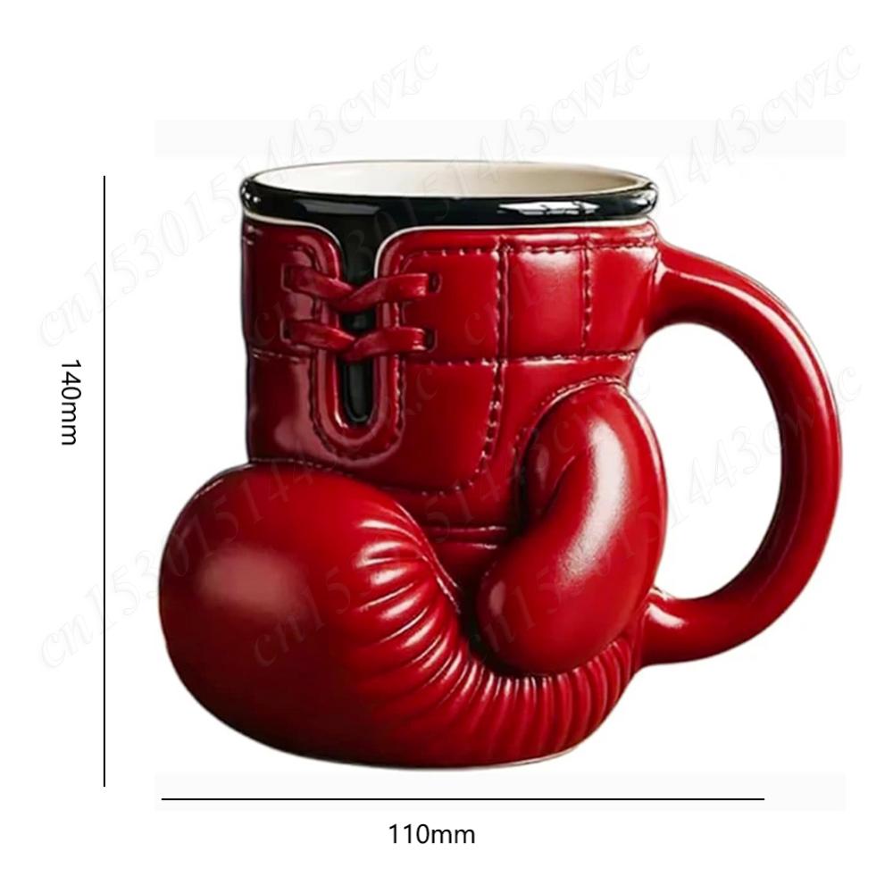 12oz Boxing Glove Mug Colorful Sports Themed Tea Cup Portable Desktop Water Container Mug Cups for Home Studio Travelling Use