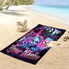Name Custom Horror Themed Print Beach Towel, Large Soft Quick Dry Towel for Beach Camping Swimming