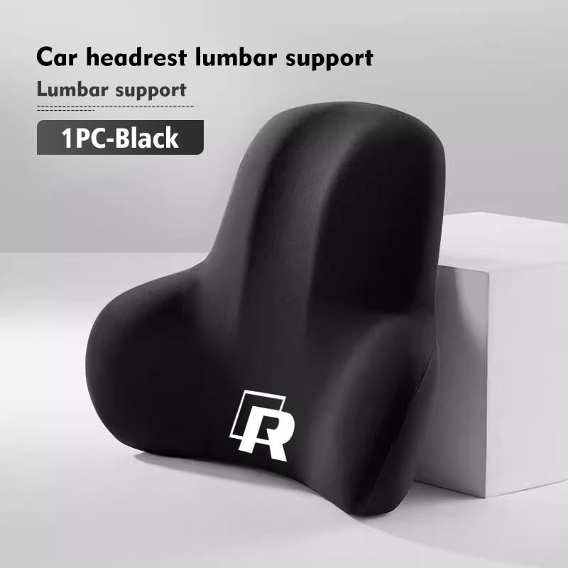 T28Emblems Car Headrest U-shaped Neck Pillow Lumbar Support Accessories For Volkswagen VW Scirocco Passat Polo B5 B6 B7 CC Tiguan S