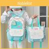 Cartoon Embroidery Letter Student Lightweigh Backpack Three Piece For Use School