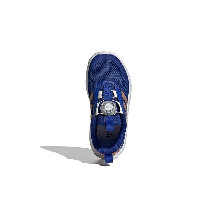 adidas ActiveFlex BOA 3.0 Fabric Abrasion Resistant Cushioning Rebound Low Top Kids' Running Shoes Blue Gold Kids' IG0583