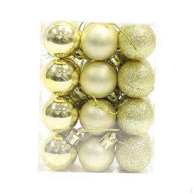 24 Pieces Christmas Balls Ornaments Tree Hanging Decorations Xmas Decoration Set for
