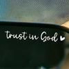 2pcs Rearview Mirror Decal Affirmation Car Stickers Trust In God Adhesive Mirror Decal Styling Decals Car Interior Decorations