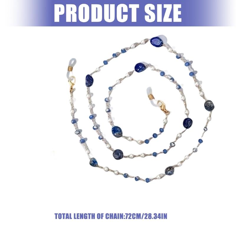 Elegant Crystal Bead Eyeglasses Chain Popular Glasses Antislip Chain Necklace For Women Girl Fashion Eyewear Accessory