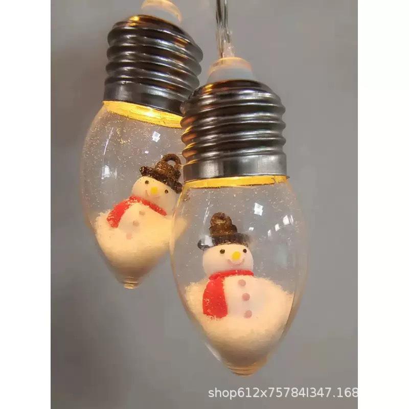 Outdoor Waterproof Christmas LED String Lights with Snowman & Reindeer Design Snowman