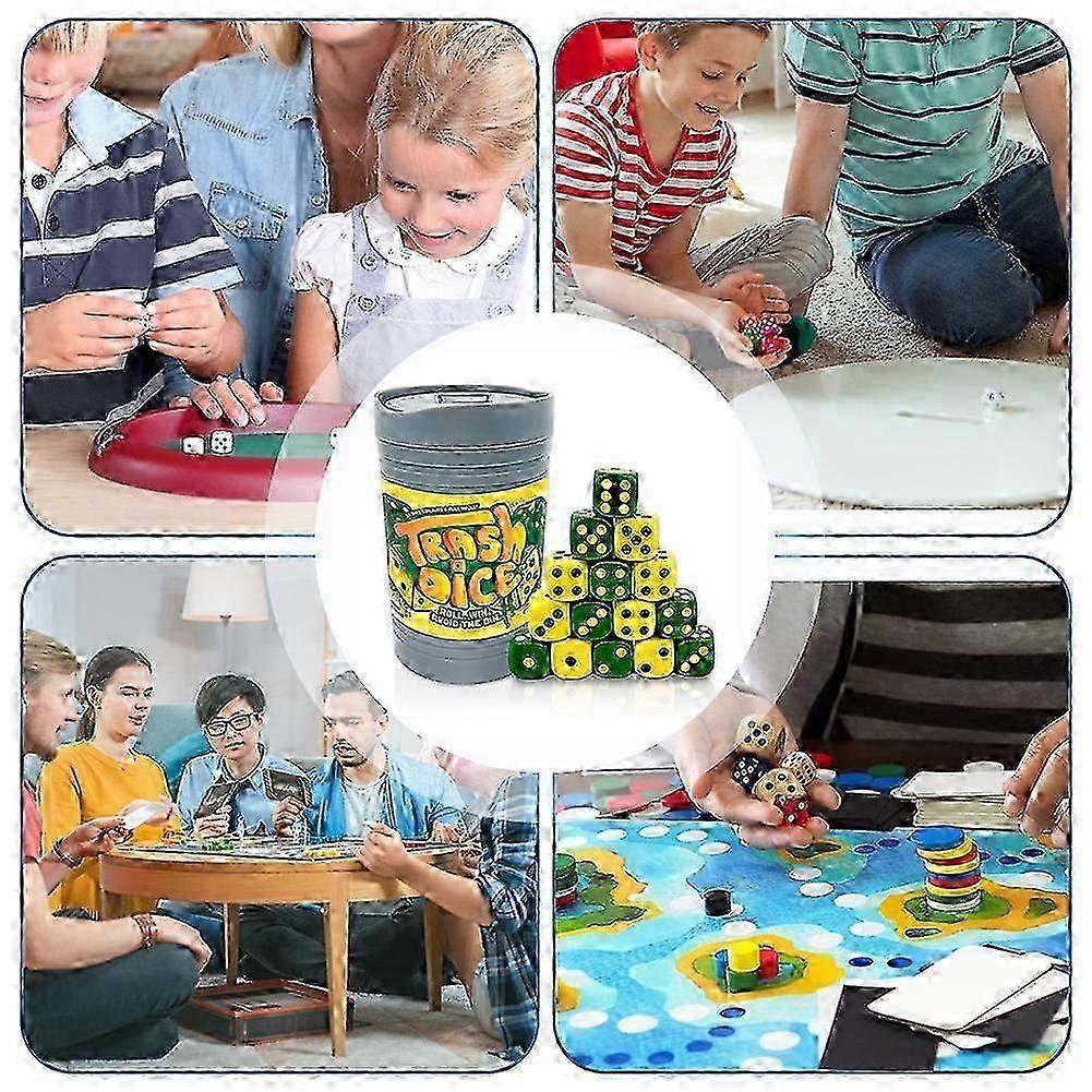 Müllwürfel, Rasantes Familienspiel mit Würfeln, Spannendes 2-Spieler Brett- und Würfelspiel