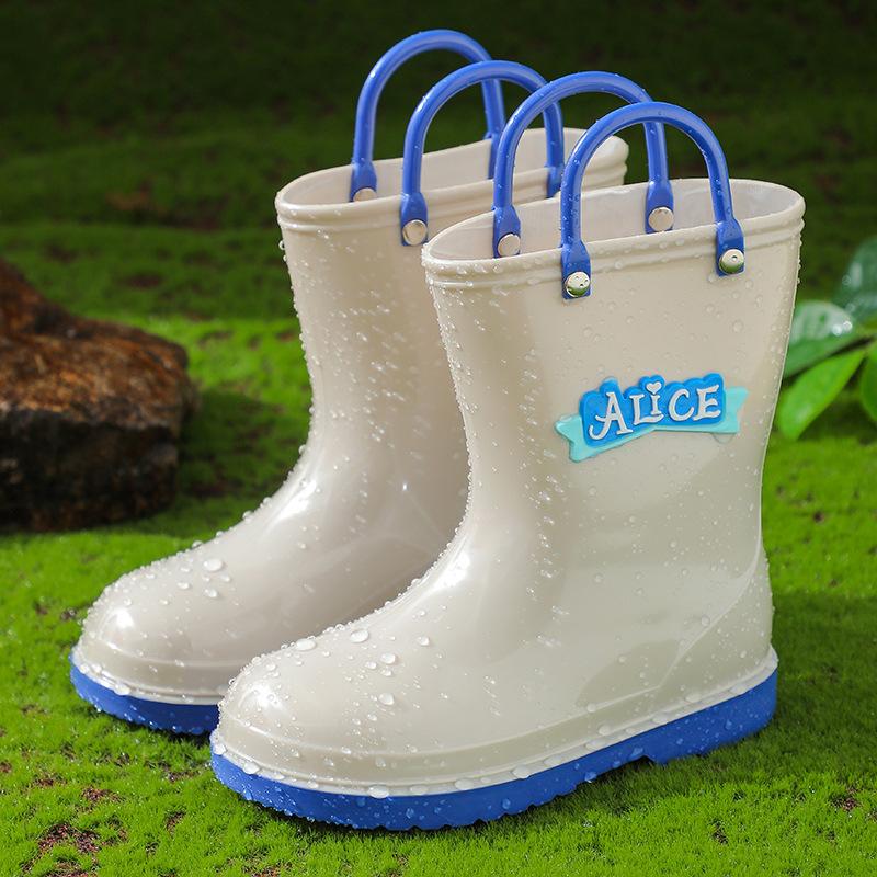 Kinder-Regenstiefel für Mädchen, Gummi-Schuhe für Kleinkind-Mädchen, Rutschfeste Regenstiefel für Jungen, Schüler und Kleinkinder, Wasserdichte Wasserschuhe