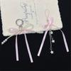 Cute Pearl Ribbon Bowknot Keychain Pendant Keyring Charm Lovely Hanging Decorations for Purse Bag Backpack Handbag
